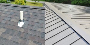 Asphalt Shingles vs Metal Roofs